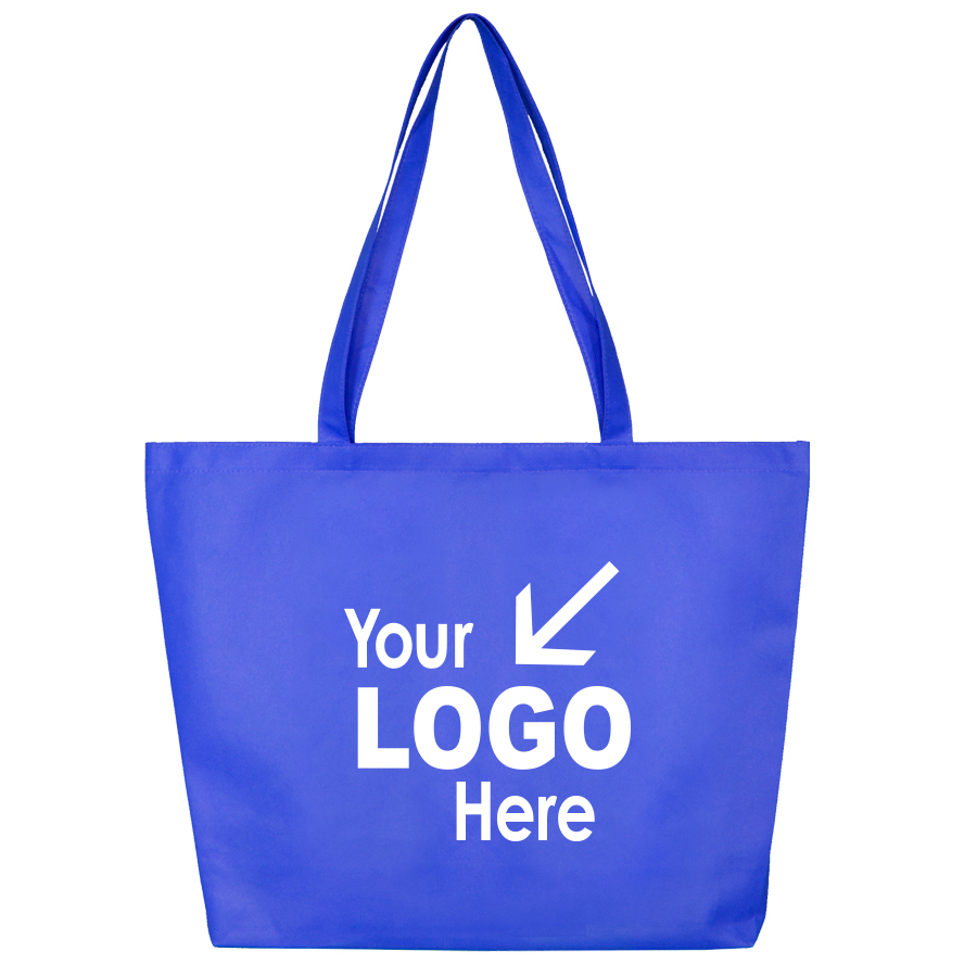 Gusset - Large Shopping and Beach Tote Bag With Hook & Loop Fastener Closure